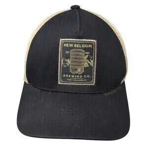 New Belgium Brewing Co. Est. 1991 Snapback Trucker Hat Black One Size Mesh Back